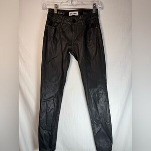 DL1961 Jet Black Leather Trousers